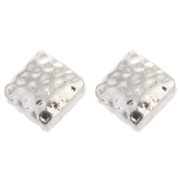 Zinc Alloy Jewelry Beads, Rhombus, plated, hammered lead & cadmium free Approx 1.5mm 