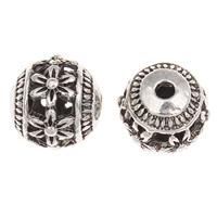 Zinc Alloy Hollow Beads, Round, plated lead & cadmium free, 10mm Approx 1mm 