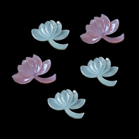 Coquille bijoux Cabochon, Lotus, naturel, différents matériaux pour le choix Vendu par PC