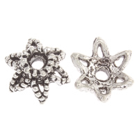 Zinc Alloy Bead Caps, Flower, antique silver color plated, lead & cadmium free Approx 1mm, Approx 