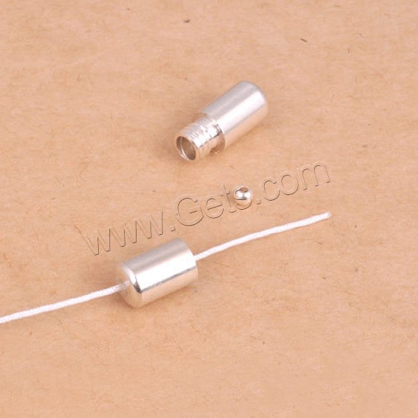 925 Sterling Silver Screw Clasp, Column, plated, different size for choice, more colors for choice, 5x15mm, Sold By PC