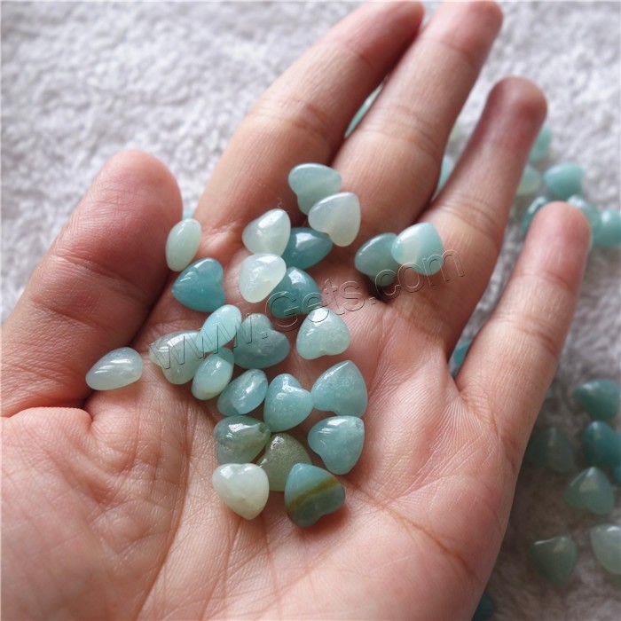 Amazonite Beads, Heart, natural, different size for choice, Hole:Approx 1mm, Sold By PC