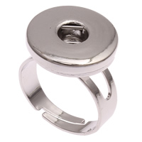 Snap Button Ring, Zinc Alloy, platinum color plated, lead & cadmium free Inner Approx 6mm, US Ring 