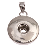Snap Button Pendant, Zinc Alloy, Flat Round, plated lead & cadmium free Approx Inner Approx 6mm 