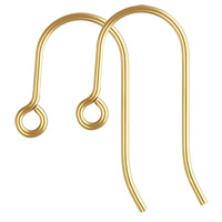 Золоченный ушной крючок провода, Медно-золото, 14K золото заполненные 0.76mm, продается Пара