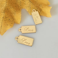 Gold Filled Pendants, Rectangle, word love, 14K gold-filled Approx 0.9mm 
