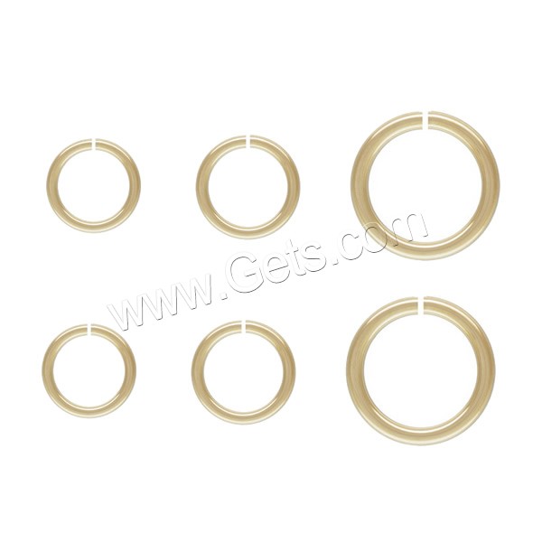Медно-золото кольцо-открывашка, Кольцевая форма, 14K золото заполненные & разный размер для выбора, 0.64x4.0mm, продается PC