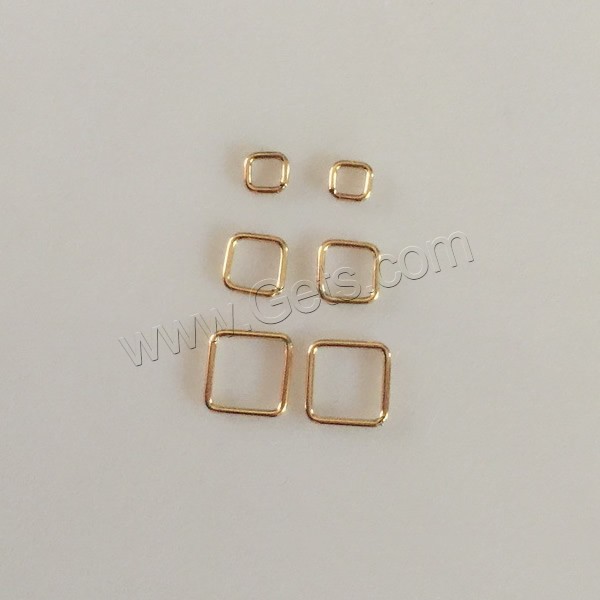 Gold Filled Machine Cut Closed Jump Ring, Square, 14K gold-filled & different size for choice, Sold By PC