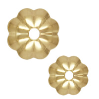 perles remplies d'or 14kt, Doublé or, fleur, 14K rempli & normes différentes pour le choix, Vendu par PC