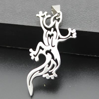 Stainless Steel Animal Pendants, Gecko, original color Approx 3-5mm 