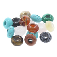 Perles de pierres précieuses style European, pierre gemme, mélangé Environ 6mm, Vendu par PC[