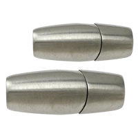 Round Stainless Steel Magnetic Clasp, Oval, plated 