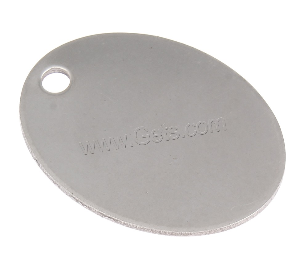 Stainless Steel Pendants, Flat Oval, different size for choice & different designs for choice, original color, Sold By PC