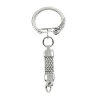 Iron Key Clasp, platinum color plated, nickel, lead & cadmium free Approx 5mm 