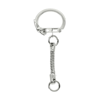 Iron Key Clasp, platinum color plated Approx 5.5mm 