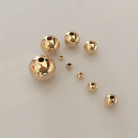 perles sans soudure remplies d'or, Doublé or, Rond, 14K rempli & normes différentes pour le choix, Vendu par PC[