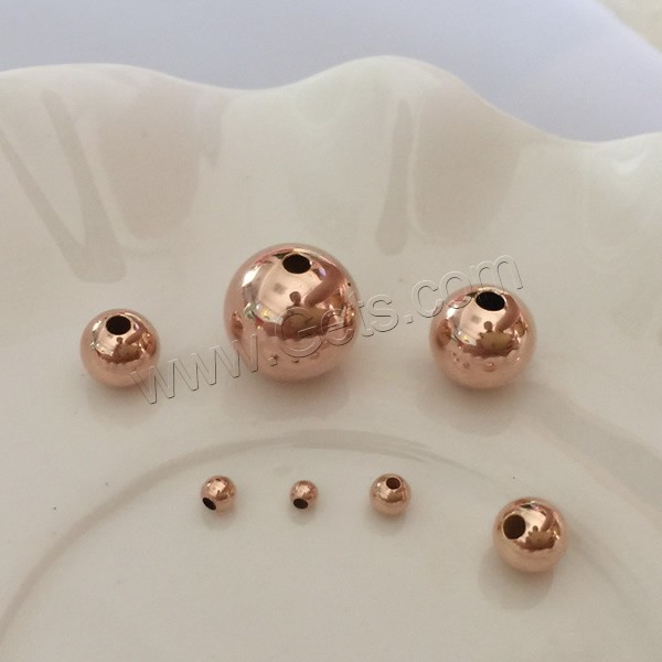 Gold Filled Seamless Beads, Round, 14K rose gold-filled & different size for choice, Sold By PC