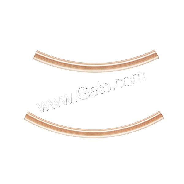 Gold Filled Tube Beads, Curved Tube, 14K rose gold-filled & different size for choice, Hole:Approx 1.7mm, Sold By PC