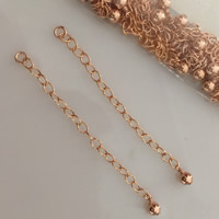 Oro-llenado cadena de extensor, Rosa de 14K Gold-filled & cadena oval, 55mm, 4mm, Vendido por Sarta