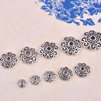 Thailand Sterling Silver Bead Caps, Flower 