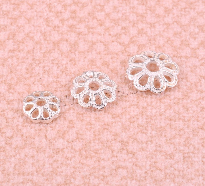Sterling Silver Bead Caps, 925 Sterling Silver, Flower, different size for choice, Sold By PC