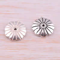 Sterling Silber Perlenkappen, 925 Sterling Silber, Blume, gemischte Farben, 7.6mm, Bohrung:ca. 1mm, verkauft von PC