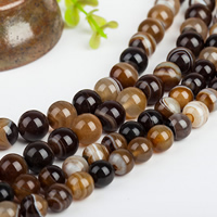 Natural Lace Agate Beads, Round coffee color, Grade AAAAA Approx 1mm Approx 15.5 Inch 