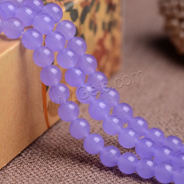 Purple Chalcedony Bead, Round, natural, different size for choice, Grade AAAAAA, Hole:Approx 1mm, Length:Approx 15.5 Inch, Sold By Strand
