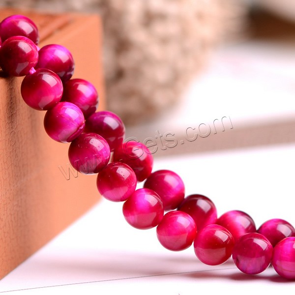 Tiger Eye Beads, Round, natural, different size for choice, bright rosy red, Grade AAAAAA, Hole:Approx 1mm, Length:Approx 15.5 Inch, Sold By Strand