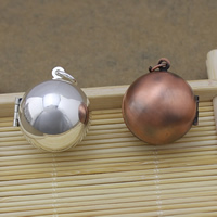 Brass Locket Pendants, Round, plated Approx 3.5mm, Inner Approx 12mm 