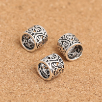 Thailand Sterling Silver Beads, Column, hollow Approx 6mm 