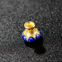 Sterling Silver Cloisonne Beads, handmade Approx 2-3mm 