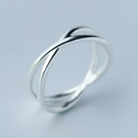 Sterling Silver Finger Ring, 925 Sterling Silver 6mm 