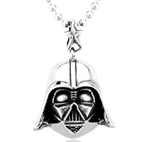Stainless Steel Pendants, 316L Stainless Steel, Star Wars Character, blacken Approx 3-5mm 