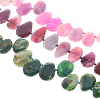 Perles agate veines de dragon naturelles, larme, facettes, plus de couleurs à choisir - Environ 1.5-2mm Environ 15.5 pouce Vendu par brin