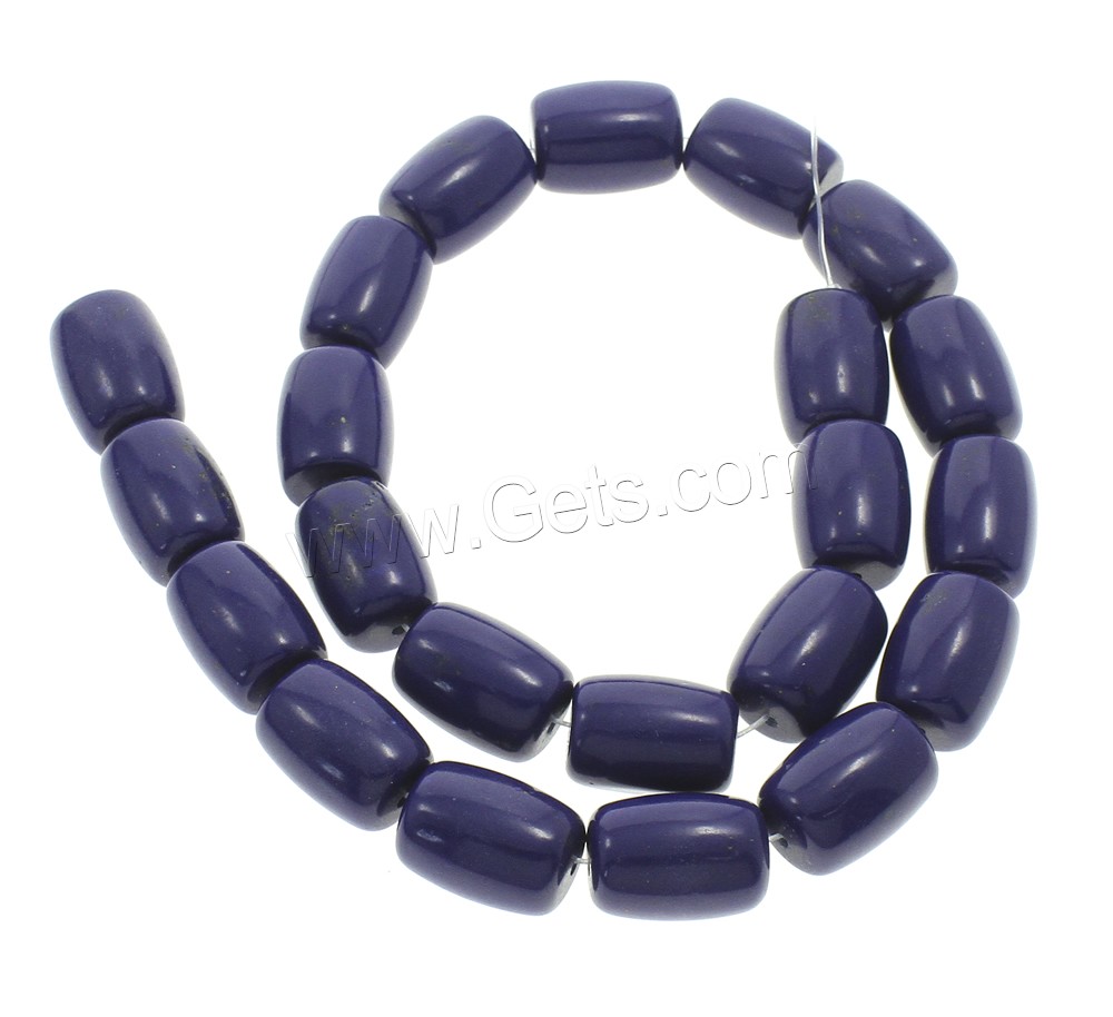 Synthetic Lapis Lazuli Bead, Drum, different size for choice, Hole:Approx 1.5mm, Length:Approx 15.5 Inch, Sold By Strand