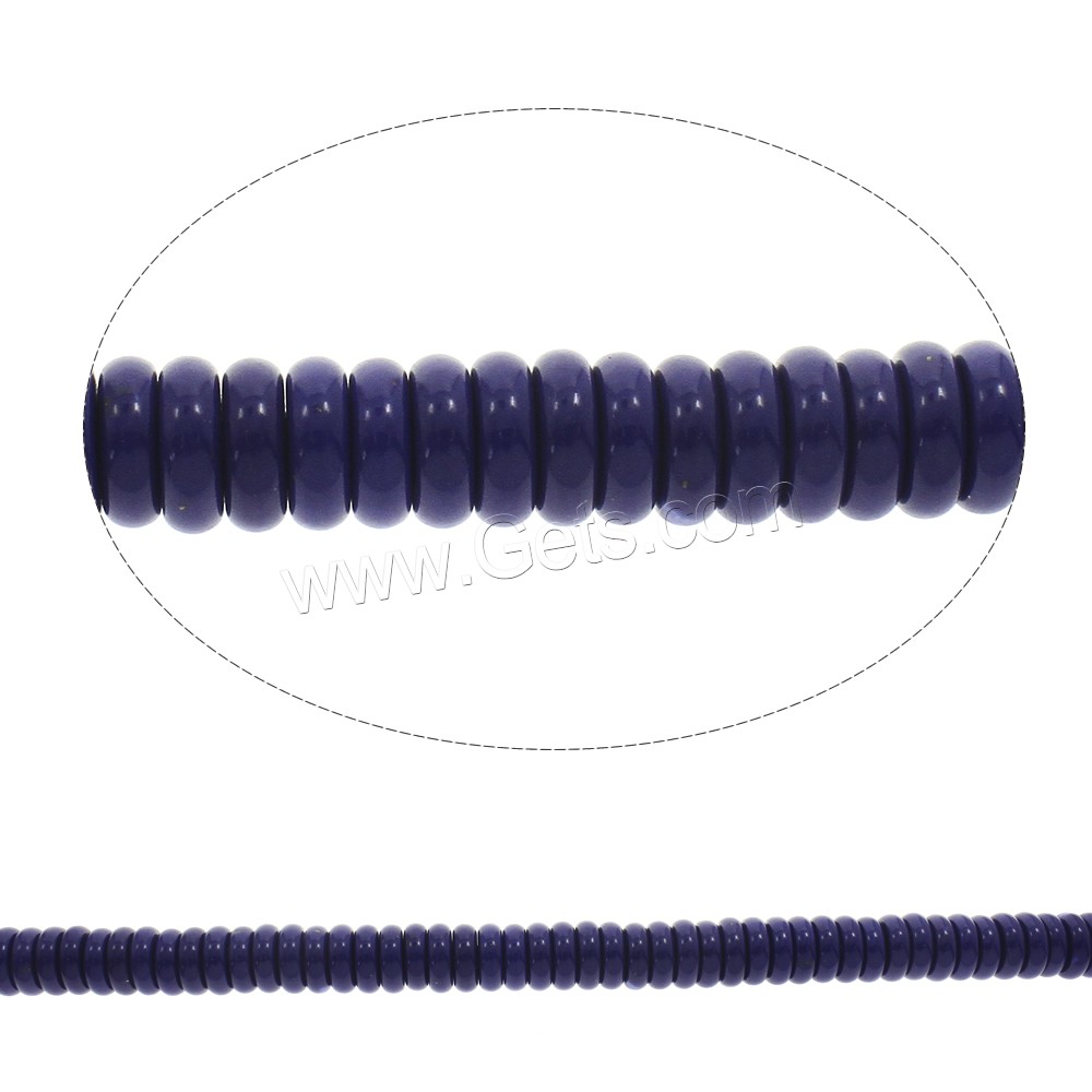 Synthetic Lapis Lazuli Bead, Rondelle, different size for choice, Hole:Approx 1mm, Length:Approx 15.5 Inch, Sold By Strand