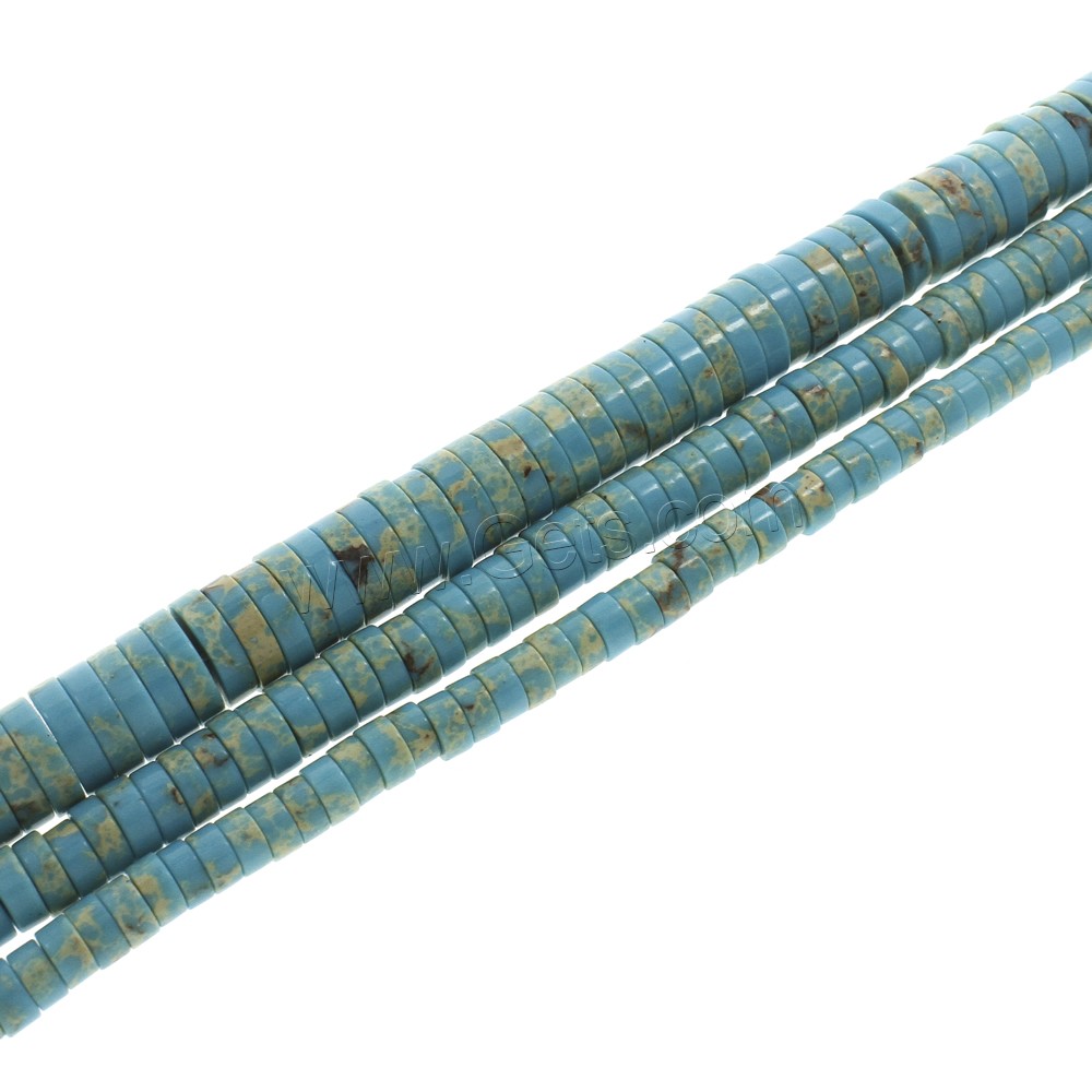 Synthetic Turquoise Beads, Heishi, different size for choice, blue, Hole:Approx 1mm, Length:Approx 15.5 Inch, Sold By Strand