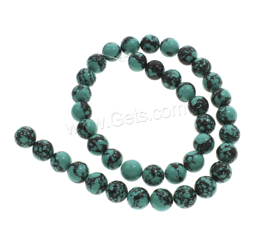 Synthetic Turquoise Beads, Round, different size for choice, Hole:Approx 1.5mm, Length:Approx 15.5 Inch, Sold By Strand
