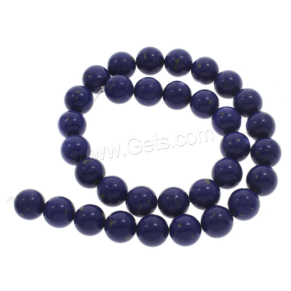 Synthetische Lapis Lazuli Perlen, synthetischer Lapis, rund, verschiedene Größen vorhanden, Bohrung:ca. 1-1.5mm, Länge:ca. 15.5 ZollInch, verkauft von Strang