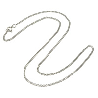Fashion Stainless Steel Necklace Chain, curb chain, original color Approx 17 Inch 