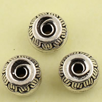 Brass Jewelry Beads, Rondelle, antique silver color plated, lead & cadmium free, 9.45mm Approx 1.5mm 