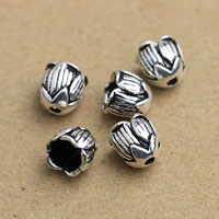 3 Holes Guru Beads, Thailand Sterling Silver, Flower Approx 1.5mm 