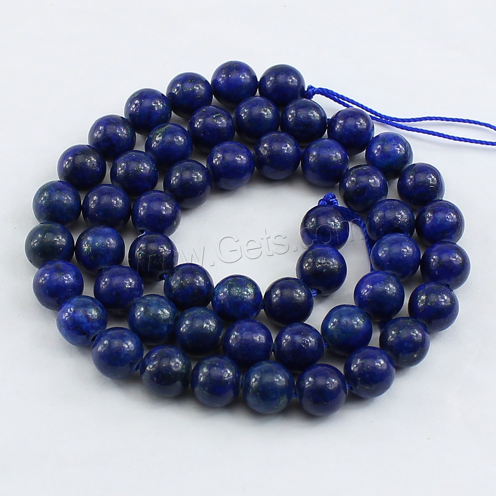 Natural Lapis Lazuli Beads, Round, different size for choice, Hole:Approx 1mm, Length:Approx 16 Inch, Sold By Strand