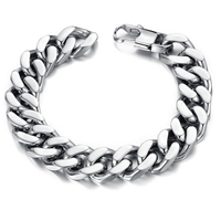 Men Bracelet, Stainless Steel & curb chain & for man, original color 