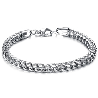Men Bracelet, Stainless Steel, wheat chain & for man, original color, 6.2mm Approx 9.45 Inch 