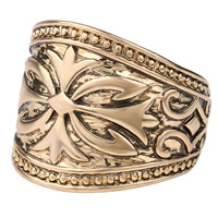 Zinc Alloy Finger Ring, antique gold color plated, lead & cadmium free, 21mm, US Ring .5 
