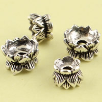 Brass Bead Cap, Flower, antique silver color plated & double-sided, lead & cadmium free Approx 2mm 