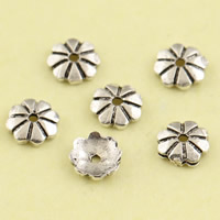 Brass Bead Cap, Flower, antique silver color plated, lead & cadmium free Approx 1mm 