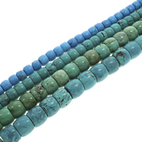 Perles en Turquoise naturelle, tambour, normes différentes pour le choix, plus de couleurs à choisir Environ 1mm Environ 15.5 pouce, Vendu par brin